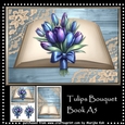 Vintage  Book  Tulips Bouquet  Mini Kit
