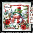 Vintage Snowman  Mini Kit