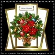 Shaped card topper Christmas  Bouquet