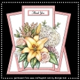 Shaped Card Topper Lovely Lilies