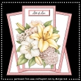Shaped Card Topper Beautiful  Lilies