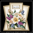 Shaped Card Topper  Brthday  Flowers Mini Kit