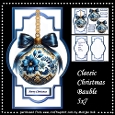 Classic Christmas Bauble Shaped card 5x7