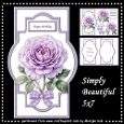 Simply Beautiful   Shaped card Topper 5x7