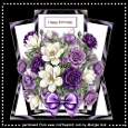 Shaped  Topper  PurpleFlowers