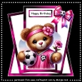 Shaped Topper Football Birthday Girl