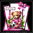 Shaped Topper Football Girl´s Birthday