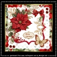 Christmas Poinsettia  Mini Kit  7x7