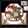 Shaped  Card  Topper  Baubles and Poinsettias
