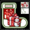 Christmas Stocking Shaped Topper  PRESENTS
