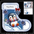 Shaped Topper Stocking Cute Penquin
