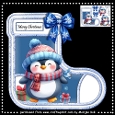 Shaped Topper Stocking Cute Penquin  KIT  2