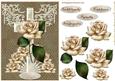 Sympathy Pearl Cross Antique Roses