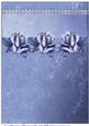 Christmas Bleu Roses A4 Background Paper