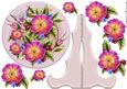 Pink Ceramic Plate and Stand Pink Roses