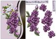 Sympathy Heritage Purple Roses and Lace Cross