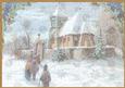 A4 Vintage Church Christmas Vellum