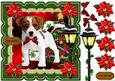 Scallop Topper Cute Puppy Happy Christmas