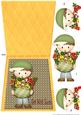 Tent Card Boy with Flowers