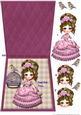 Tent Card Cute Vintage Girl