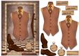 Male Card Vest in Vintage Style