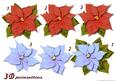 Poinsettias Red & Ice Bleu 3D