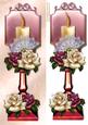 Candle & Antique Roses Large Dl