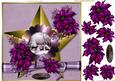 Christmas Star & Purple Poinsettias