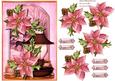 Pink Christmas Poinsettias Globe & Lantern