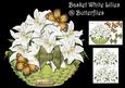 Basket White Lilies & Butterflies