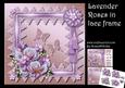 Lavender Roses in Lace Frame
