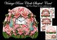 Vintage Roses Clock Shaped Card