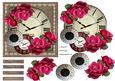 Male Card Vintage Clock & Roses