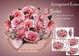 Arrangement Vintage Roses in Basket Mini Kit