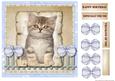 Cute Kitten Bleu Vintage Paper