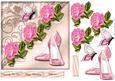 Elegant Shoes & Roses in Pink