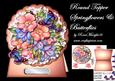 Round Topper Standalone Card Springflowers& Butterflies