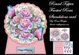 Mini Kit Round Topper Frosted Roses Standalone Card