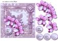Lilac Flowers in Lace Frame