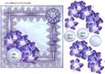 Bleu Flowers in Lace Frame