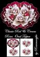 Classic Red & Cream Roses Oval Topper