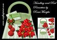 Handbag Card Red Poinsettias