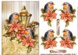 Classic Christmas Lantern & Robins Card