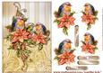 Classic Christmas Robins Golden Swirls Card