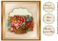 Vintage Flower Basket Topper