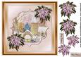 Romantic Snowscene Church Topper Lilac Poinsettias