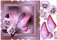 Scallop Topper Butterflies and Pansies