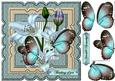 Scallop Topper Sympathy Butterflies & Lilies