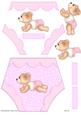 Diaper Card Topper New Baby Girl