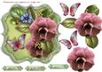 Scallop Topper Camelias & Butterflies